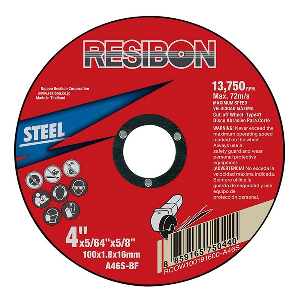 Regibbon 4 inches cutting stone 4 inches × 1.8 T × 16 MM 40 sheets 1 box (255-0147)