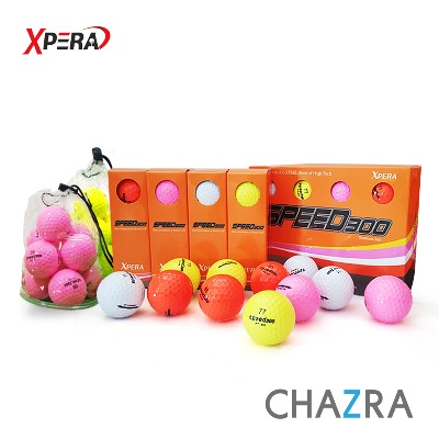 XPERA 2피스 유광 고반발 컬러 골프공  비닐포장 9알(유광) 화이트